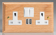 Kilnwood - Oak - USB Sockets - White Inserts product image