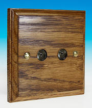 Kilnwood - Coaxial Sockets - Medium Oak Finish product image