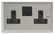 Varilight - 13 Amp 2 Gang Twin WiFi Switched Socket - (Tuya/Smartlife) - Satin - Black product image
