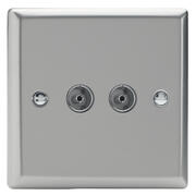 Varilight - Satin - White - TV & Satellite Sockets product image 2