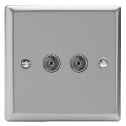 Varilight - Satin - White - TV & Satellite Sockets product image 3