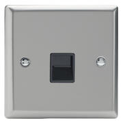 Varilight - Satin - Black - Telephone Sockets product image