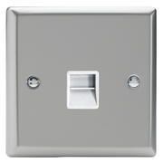 Varilight - Satin - White - Telephone Sockets product image
