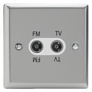 Varilight - Satin - White - TV & Satellite Sockets product image 6