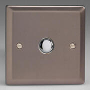 Varilight - Pewter - 6A 2 Way Push On/Off Impulse Switch product image