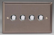 Varilight - Pewter - 6A 2 Way Push On/Off Impulse Switch product image 4