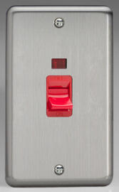 Matt Chrome - Cooker Switches - Black Inserts product image 3