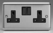 Matt Chrome - 13 Amp DP Switched Sockets product image