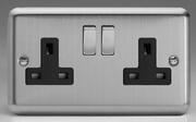 Matt Chrome - 13 Amp DP Switched Socket product image