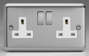 Matt Chrome - 13 Amp DP Switched Socket product image