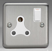 Matt Chrome - Round 3 Pin Sockets - White Inserts product image 3