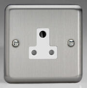 Matt Chrome - Round 3 Pin Sockets - White Inserts product image 2