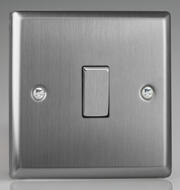 Varilight - Brushed Stainless Steel - White - Light Switches product image