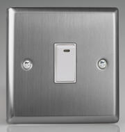 Varilight - Brushed Stainless Steel - White - 20 Amp DP Switches product image 2