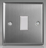 Varilight - Brushed Stainless Steel - White - 20 Amp DP Switches product image