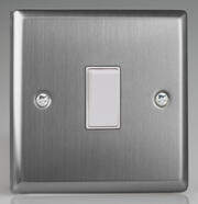 Varilight - Brushed Stainless Steel - White - 20 Amp DP Switches product image