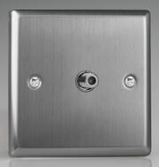 Varilight - Brushed Stainless Steel - White - TV Coaxial Aerial Sockets product image 4