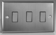 Varilight - Brushed Stainless Steel - White - Light Switches product image 4