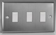 Varilight - Brushed Stainless Steel - White - Light Switches product image 4