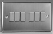 Varilight - Brushed Stainless Steel - White - Light Switches product image 6