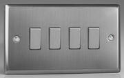 Varilight - Brushed Stainless Steel - White - Light Switches product image 5