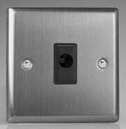 Varilight - Brushed Steel - Black - 16A Flex Outlets product image