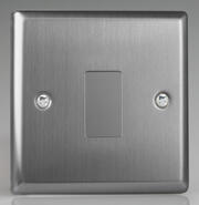 Varilight - PowerGrid - 1 Gang Grid Plate - c/w Grid Frame - Brushed Steel product image