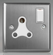 Varilight - Brushed Stainless Steel - White - 3 Pin Sockets product image 3