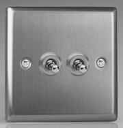 Varilight - Brushed Stainless Steel - Toggle Light Switches product image 2