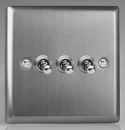 Varilight - Brushed Stainless Steel - Toggle Light Switches product image 3