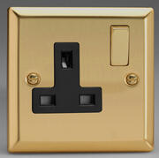 Victorian Brass - Switched Sockets - Black/Brass Inserts product image 2