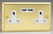 Victorian Brass - USB Sockets with White Inserts product image 3