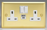 Victorian Brass - USB Sockets with White Inserts product image 2