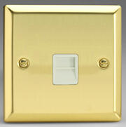 Victorian Brass - Telephone Sockets with White Inserts product image