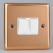 Varilight Copper Light Switches White product image 2