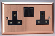 Varilight Brushed Copper - Sockets product image
