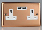 Varilight Copper Sockets USB White product image 3