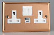 Varilight Copper Sockets USB White product image 2