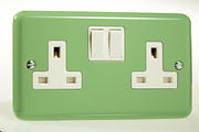 Rainbow Range Switched Sockets - Beryl Green product image