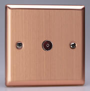 Brushed Copper - TV Coaxial Aerial Socket product image