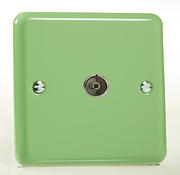 Rainbow Range - TV Coaxial Aerial Socket - Beryl Green product image