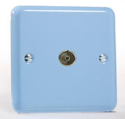 Rainbow Range TV Coaxial Socket  - Duck Egg Blue product image