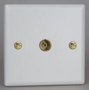 Vogue Matt White - TV Coaxial Aerial Socket product image