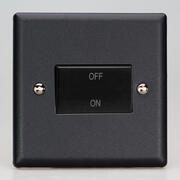 Matt Black - 3 Pole 10A Fan Isolator Switch product image