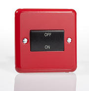 Rainbow Range 3 Pole Fan Isolator Switch - Pillar Box Red product image