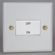 Vogue Matt White - 3 Pole 10A Fan Isolator Switch product image