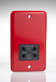 Rainbow Range Dual Voltage Shaver Socket 115/230v -  Pillar Box Red product image