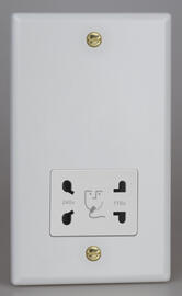 Matt White - Dual Voltage Shaver Socket product image