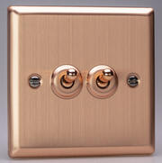 Varilight Brushed Copper - Toggle Light Switches product image 2