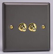 Varilight - Toggle Switches - Vogue Slate Grey product image 2